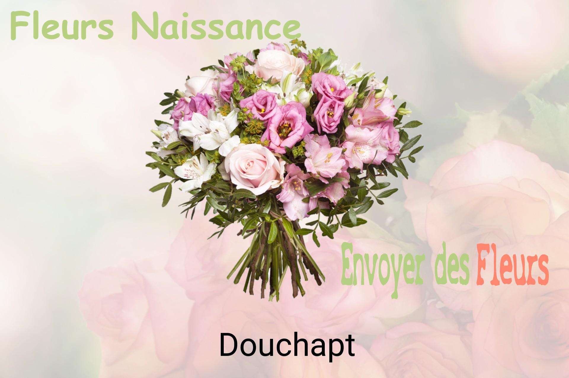 Bouquet de fleurs de naissance livré à Douchapt