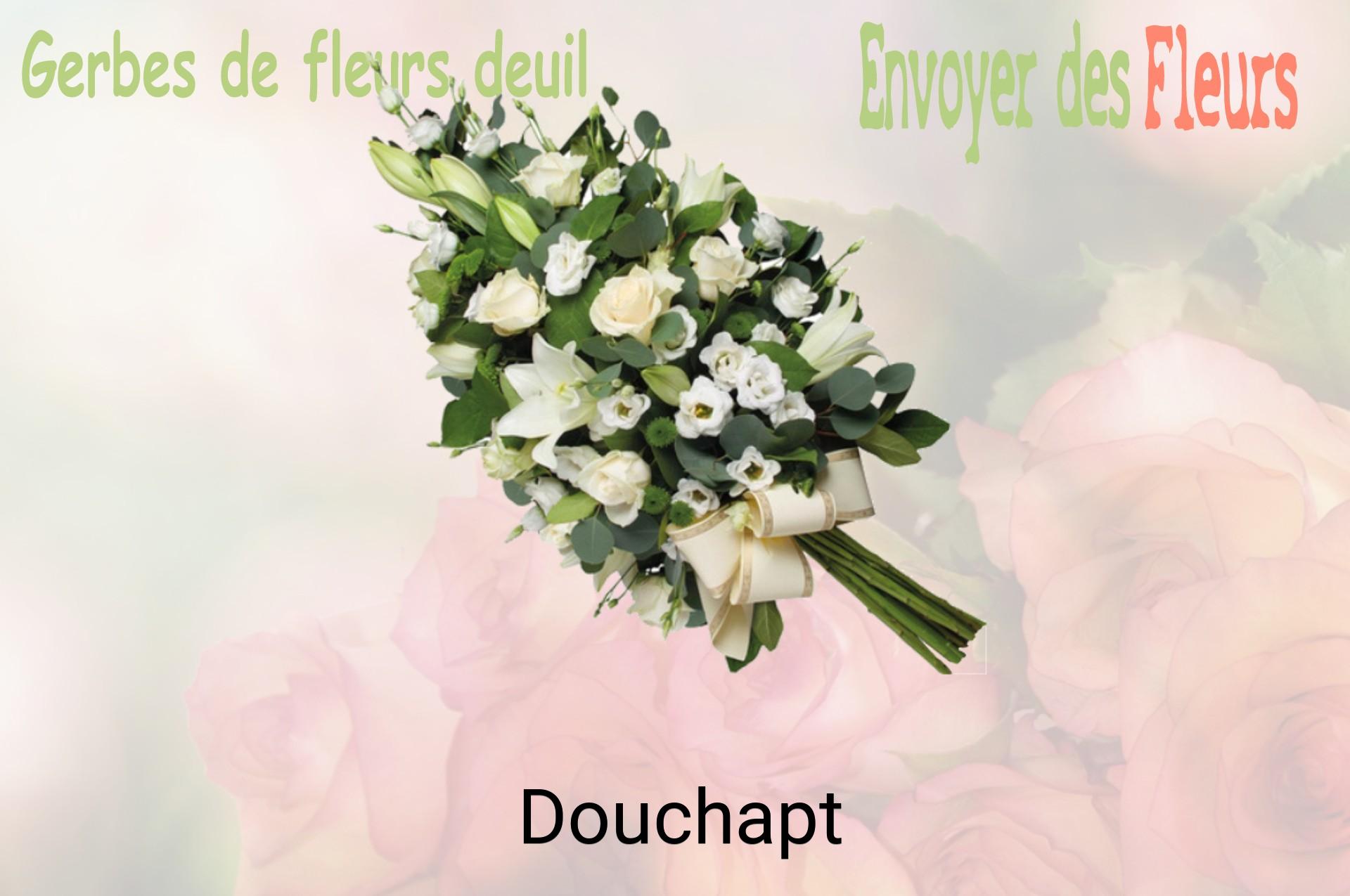 Gerbe de fleurs de deuil livrée à Douchapt